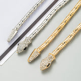 Punk Multilayer Bendy Snake Necklace Rhinestone Party Neck Jewelry