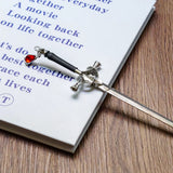 Punk Ruby Pendant Sword Hairpin Hair Sticks for Women