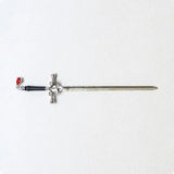 Punk Ruby Pendant Sword Hairpin Hair Sticks for Women
