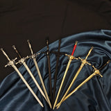 Punk Ruby Pendant Sword Hairpin Women