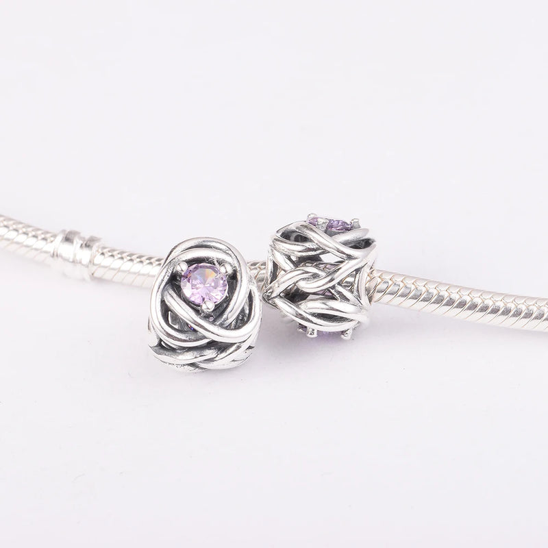925 Silver Eternity Circle Charm for Bracelets