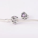 925 Silver Eternity Circle Charm for Bracelets