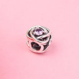 925 Silver Eternity Circle Charm for Bracelets
