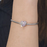 Mother Daughter Pendant Charms Bead Bracelet Silver 925 Trinket