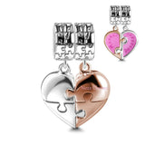 Mother Daughter Pendant Charms Bead Bracelet Silver 925 Trinket
