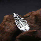 S925 Silver Skulls & Feathers Hip-Hop Pendant
