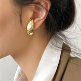 Golden Punk Ear Clip Metal Ball Chunky Cuff Jewelry