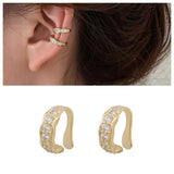 Golden Punk Ear Clip Metal Ball Chunky Cuff Jewelry