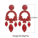 Rhinestone Earrings For Women High Big Earrings Ladies Jewelry Accessories