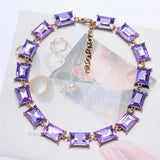 Rhinestone Necklace Tennis Chain Bracelet Set for Women