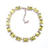 Rhinestone Necklace Tennis Chain Bracelet Set for Women