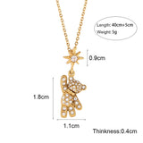 Romantic Stainless Steel Rhinestone Pendant Necklace