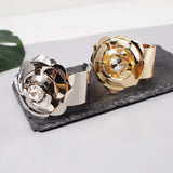 Roses Flowers Metal Cuff Bangle Women Statement Alloy Bangles