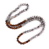 6mm Tiger Eye Stone Beaded Necklace Men Round Stone Party Jewelry