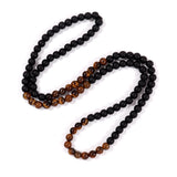 6mm Tiger Eye Stone Beaded Necklace Men Round Stone Party Jewelry