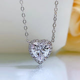 S925 Silver 2-carat Love Necklace Pendant Women's High Carbon Diamond Pendant