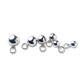 S925 Silver Accessories 18k Bell Glossy Seeded Silver Pendant
