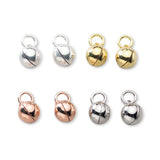 S925 Silver Accessories 18k Bell Glossy Seeded Silver Pendant