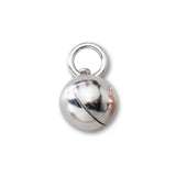 S925 Silver Accessories 18k Bell Glossy Seeded Silver Pendant