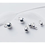 S925 Silver Accessories 18k Bell Glossy Seeded Silver Pendant