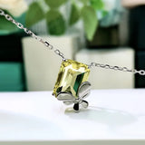 S925 Silver Butterfly Necklace Navy Zircon Collar Chain Pendant