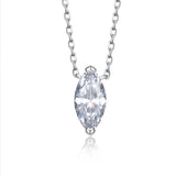S925 Silver Horse Eye Diamond Necklace High Carbon Diamond Clavicle Chain