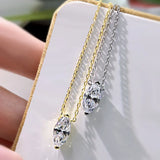 S925 Silver Horse Eye Diamond Necklace for Women