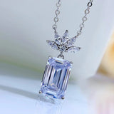 S925 Silver Necklace with Diamond Pendant, Birthday Gift