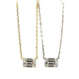S925 Silver Pagoda Cut Necklace High Carbon Diamond Clavicle Chain