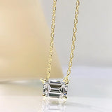 S925 Silver Pagoda Cut Necklace High Carbon Diamond Clavicle Chain