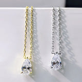 S925 Silver Water Drop Necklace High Carbon Diamond Pendant