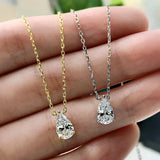 S925 Silver Water Drop Necklace High Carbon Diamond Pendant