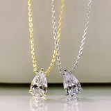 S925 Silver Water Drop Necklace High Carbon Diamond Pendant