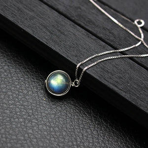 925 Silver Labradorite Pendant Necklace for Women