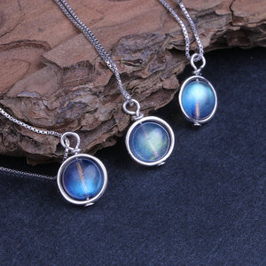925 Silver Labradorite Pendant Necklace for Women