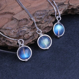 925 Silver Labradorite Pendant Necklace for Women