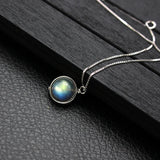 925 Silver Labradorite Pendant Necklace for Women