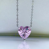 S925 Sterling Silver 12 * 12 Love Diamond Necklace Women's Neck Chain