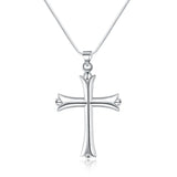 S925 Sterling Silver Cross Necklace 18" Wedding Gift