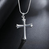 S925 Sterling Silver Cross Necklace 18" Wedding Gift
