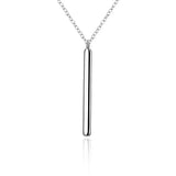 S925 Sterling Silver 18in Pillar Necklace Wedding Jewelry
