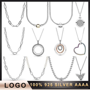 S925 Sterling Silver Pearl Necklace Collection Charm Women's Fine Jewelry