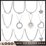 S925 Sterling Silver Pearl Necklace Collection Charm Women's Fine Jewelry