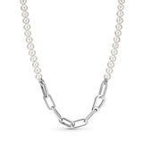 S925 Sterling Silver Pearl Necklace Collection Charm Women's Fine Jewelry