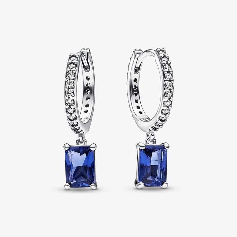 S925 Snowflake & Star Asymmetric Earrings with Hoops