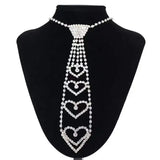 Sexy Rhinestone Tie Long Necklace Women's Bow Tie Diamond Clothing Tie