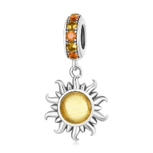 Silver Heart Butterfly Sun Cat Paw Bead Gift For Women