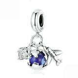 Silver Heart Butterfly Sun Cat Paw Bead Gift For Women
