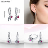 Asymmetric Heart Silver Earrings High Jewelry