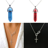 Stainless Steel Infinity Charm Cross Pendant Necklace Gift
